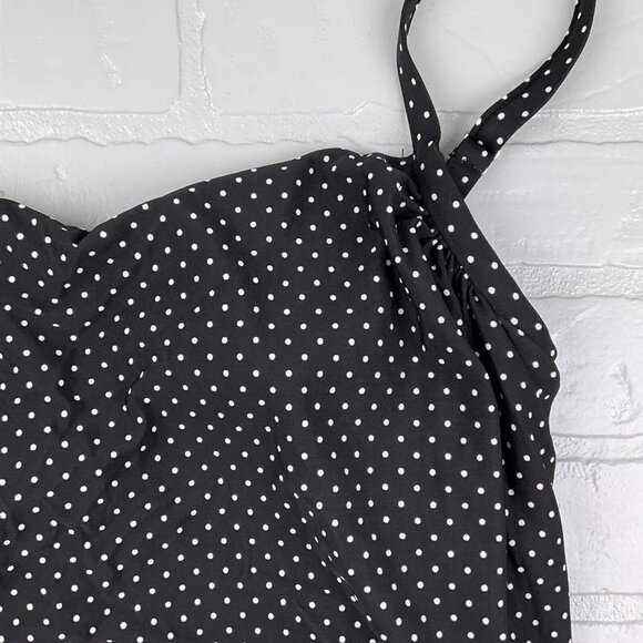 Miraclesuit 1pc Swimsuit Women 8‎ Black White Polka Dot Blouson Pad Bra VTG - Picture 2 of 10